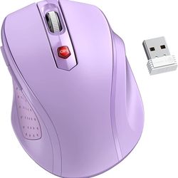 Wireless Mouse for Laptop - Ergonomic Plus Computer USB Cordless Mice, Ergo Grips, Lightspeed 5-Level 2400 DPI,16 Months Battery
