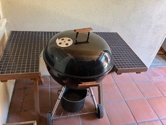 Weber Grill with Weber Table