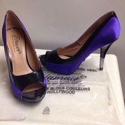 NEW purple and black heels