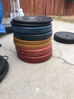 Olympic Bumper weights set 230lbs