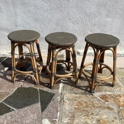 Restoration hardware St. Germain Rattan Stool 