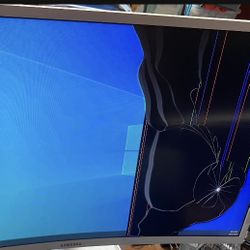 Samsung Curve Monitor Damage Screen Free! 