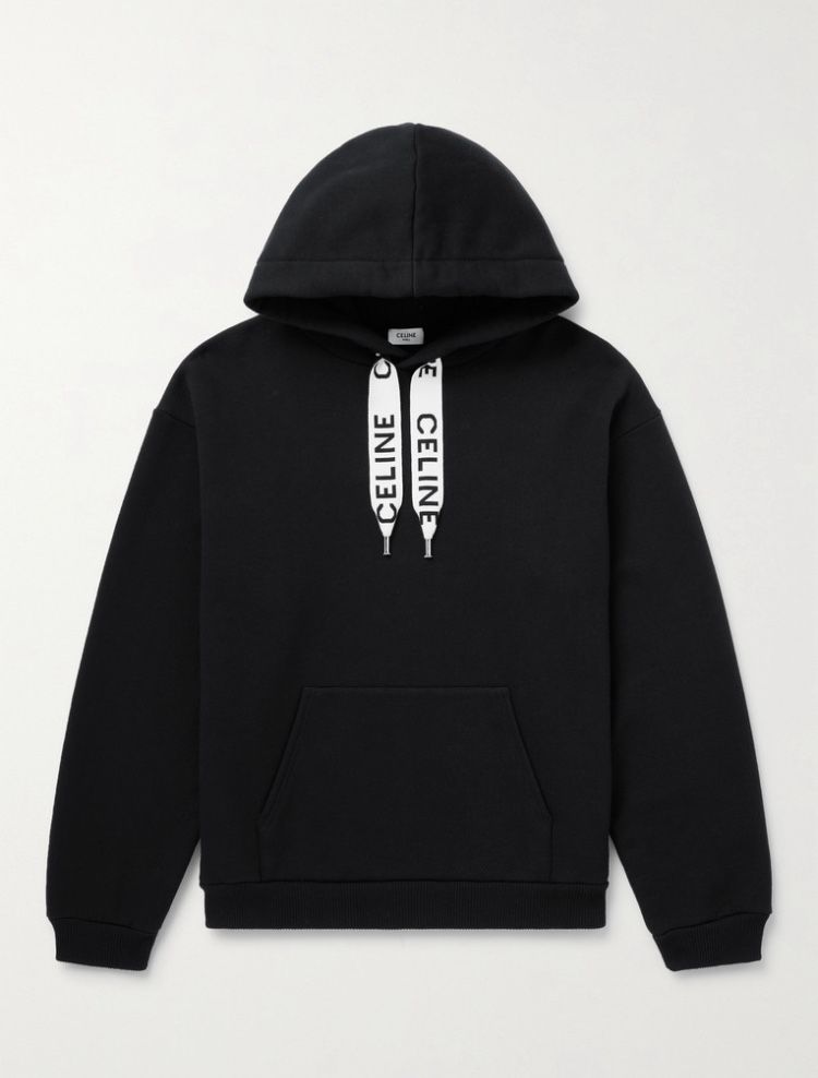 Celine Loose Hoodie In Cotton Fleece
