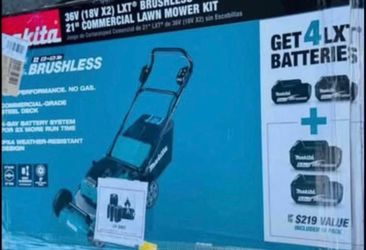 Makita 21 in. 18V X2 (36V) LXT Lithium-lon Cordless Walk Behind Self Propelled Lawn Mower Kit with 4