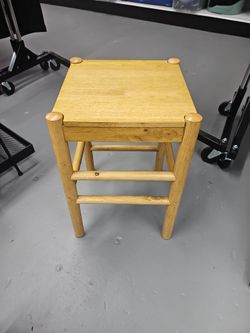 Wooden Square Top Stool