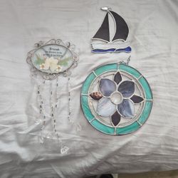 Stained glass hanging decor