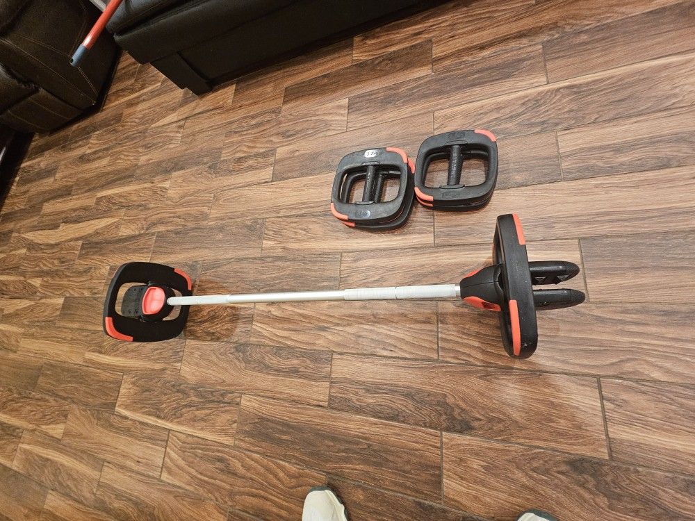 Lesmils Bar With Weights + Fitness Mat