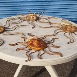 Choice Of Rustic, Large Wrought Iron Suns For Indoor & Outdoor Use - Imported From Mexico 