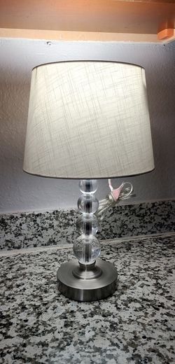 Clear orb table lamp