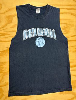Alstyle North Carolina Men’s L Blue Tar Heels Basketball Sleeveless Shirt