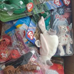 Box full of ty stuffed animals