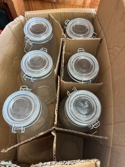 6 glass jars