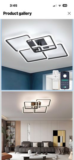 Brand New Modern Flush Mount LED Ceiling Light, Dimmable, 3 Color Temp, Remote