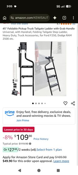 Truck tailgate ladder