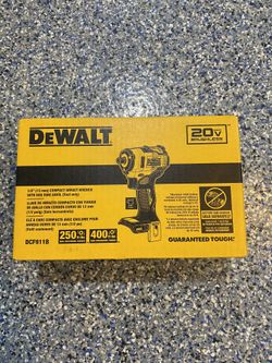 Dewalt 20v 1/2 Impact New/ Impacto Nuevo De 1/2 