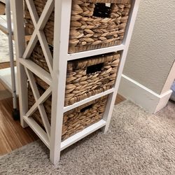 Tiered wicker drawers