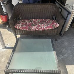 Patio Set Bench And DEDON Coffe Table