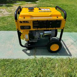 DEWALT 6500-Watt Manual Start Gas-Powered Portable Generator with Idle Control, Covered Outlets 