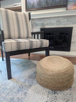 Boho jute pouf / footrest