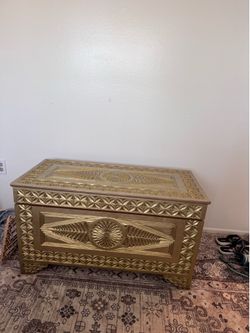 Hand carved wooden Chest