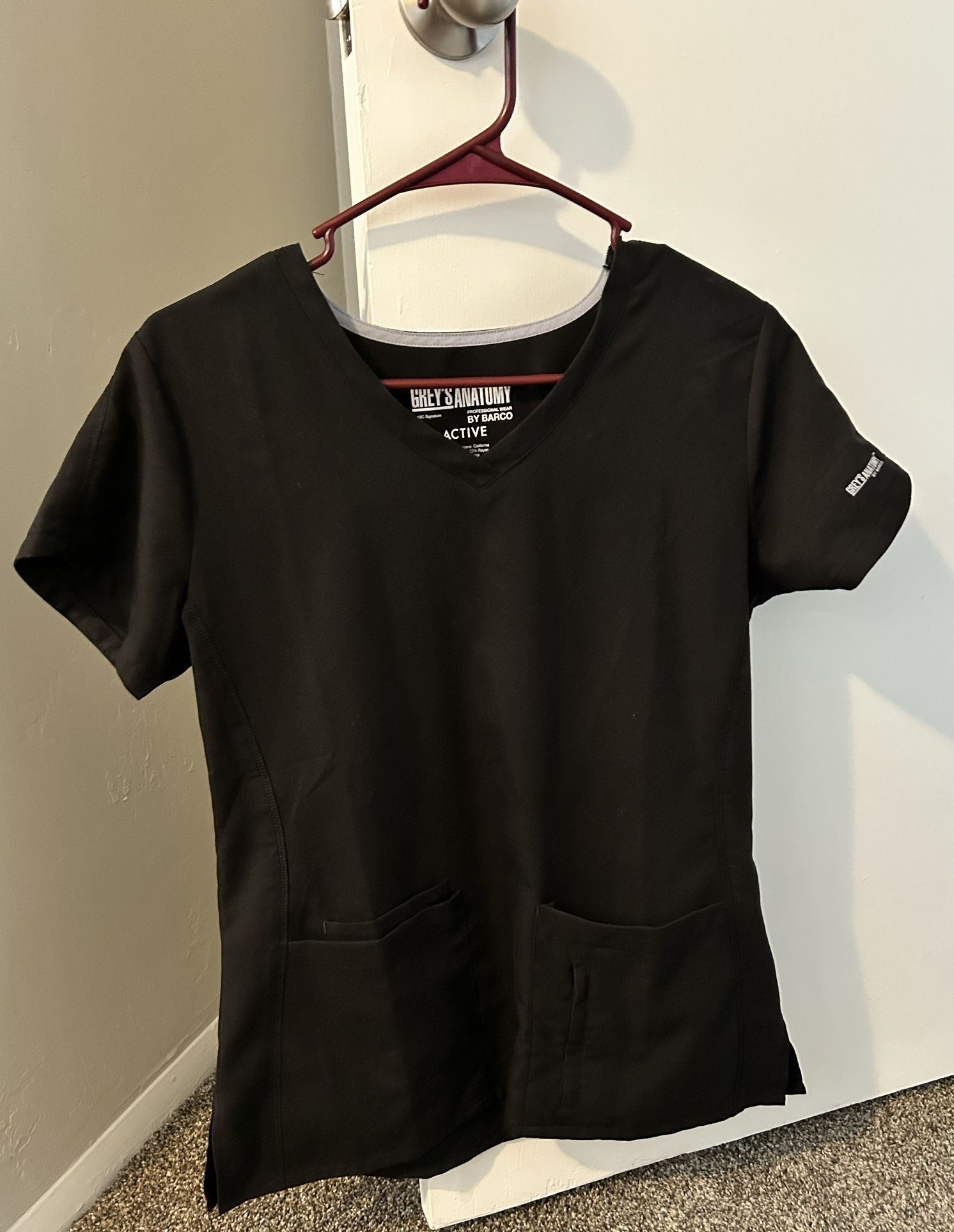 Grey's Anatomy by Barco Black Scrub Top