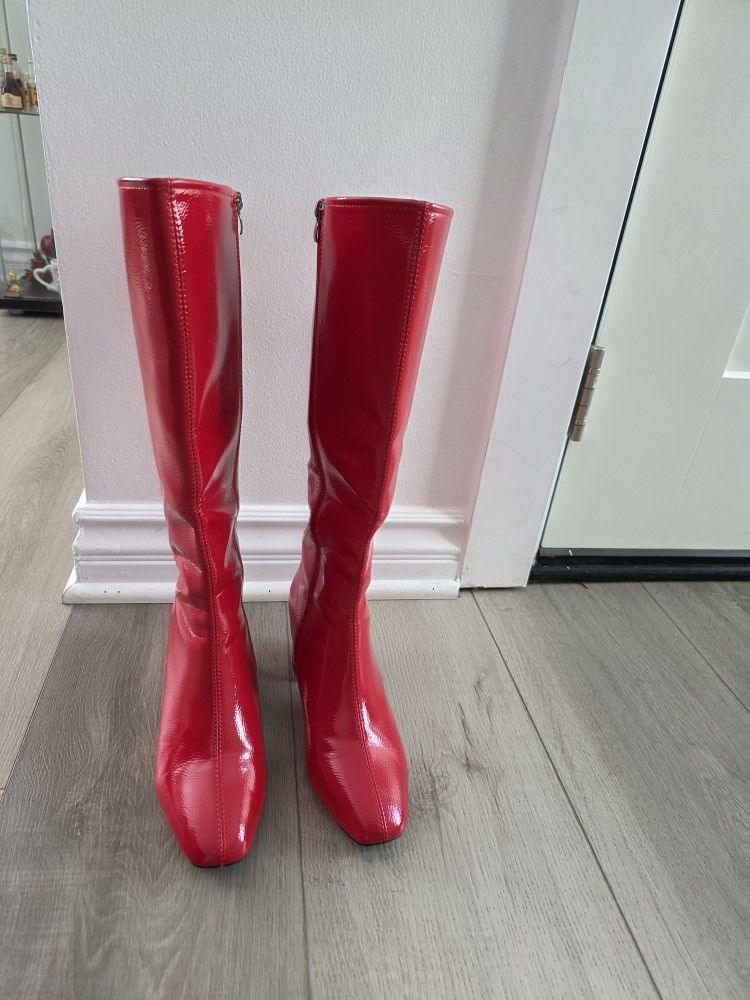 Red Boots Size Women 8- 8.5