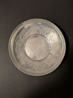 Aluminum Embossed Decorative Bowl Vintage 1950s