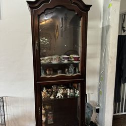 china cabinet curio cabinet vintage 