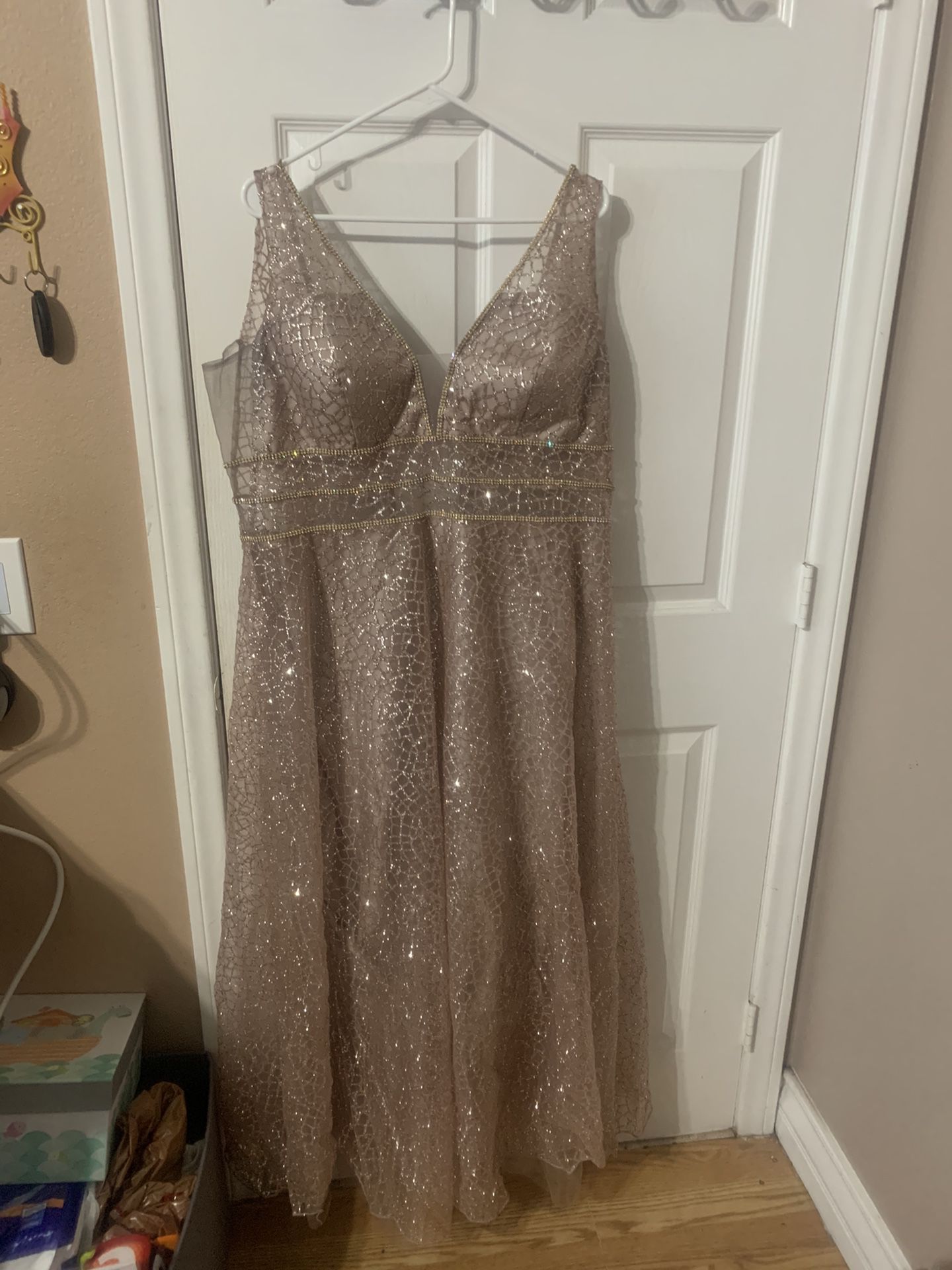 Rose gold party dress