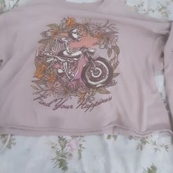 Happiness Is A Journey Cropped Shirt Size Xl