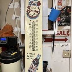 Frostie  Root Beer thermometer , Heavy Porcelain 