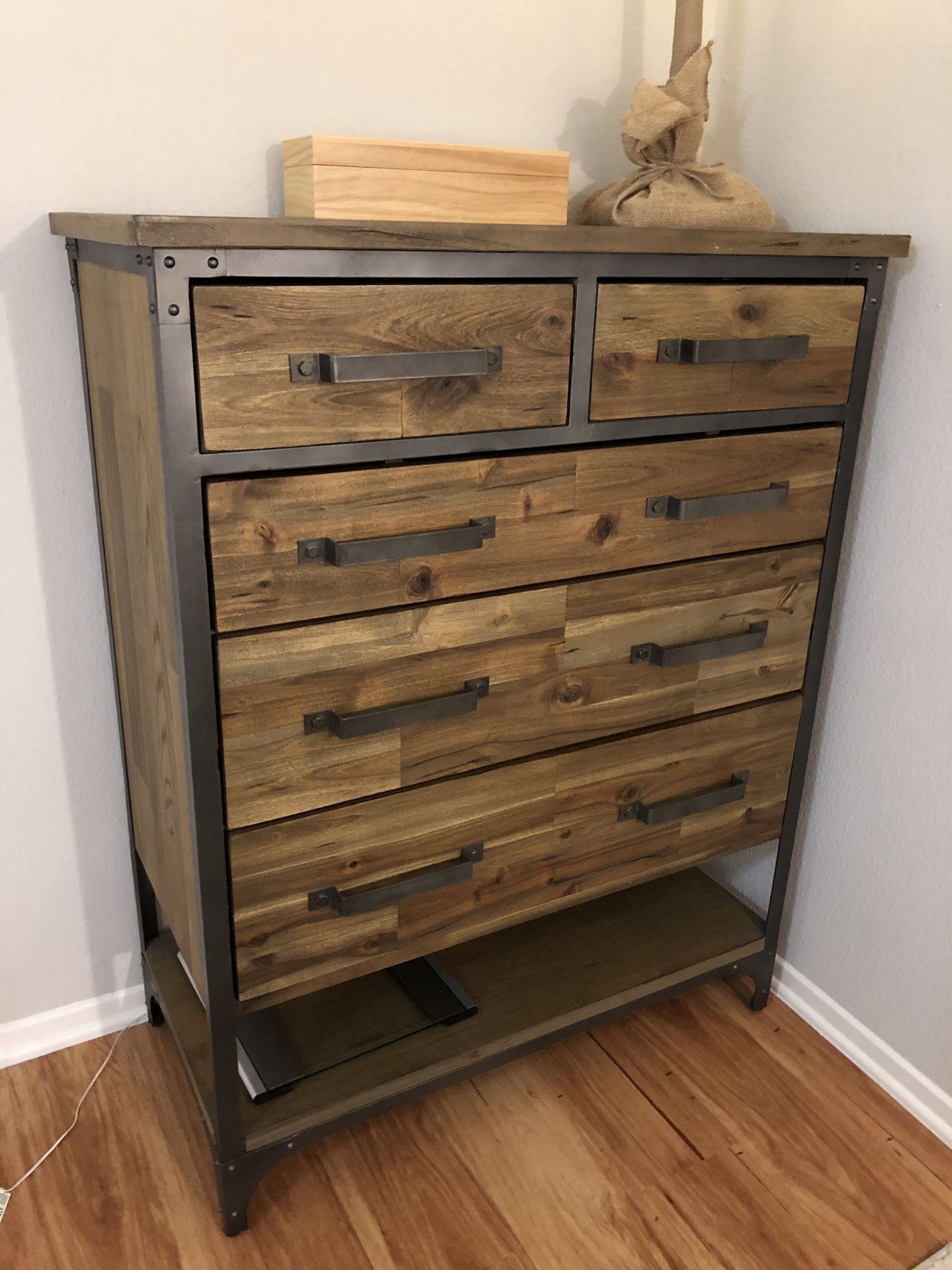 World Market wood and metal Aiden dresser and nightstand for Sale in Camarillo CA OfferUp