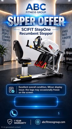 Scifit StepOne Recumbent Stepper gym used