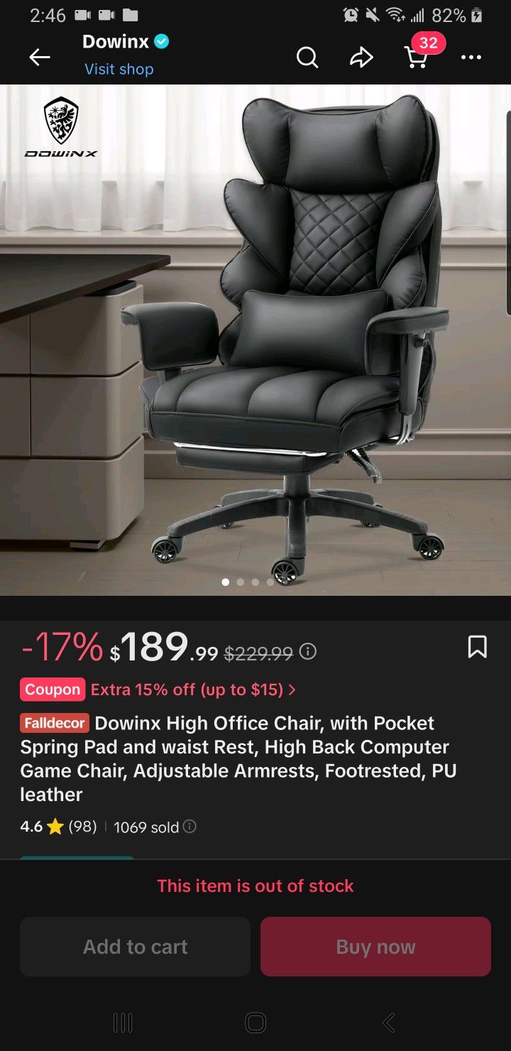 Downix Comfort Office/Gaming Chair 