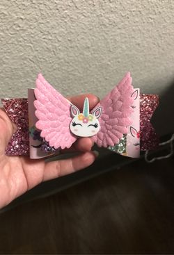 Unicorn hair bows