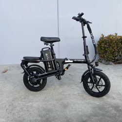 ENGWE O14,Shaft Drive Design (chainless) Mini Folding E-Bike 14" Fat Tire 400W 15.6Ah Battery Electric Bike, gray/ white/ black  495/  380