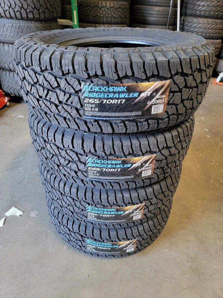265 70 17 ALL TERRAIN TIRES TACOMA 4RUNNER TUNDRA SEQUOIA FJ SILVERADO SUBURBAN AVALANCHE TAHOE SIERRA F150 