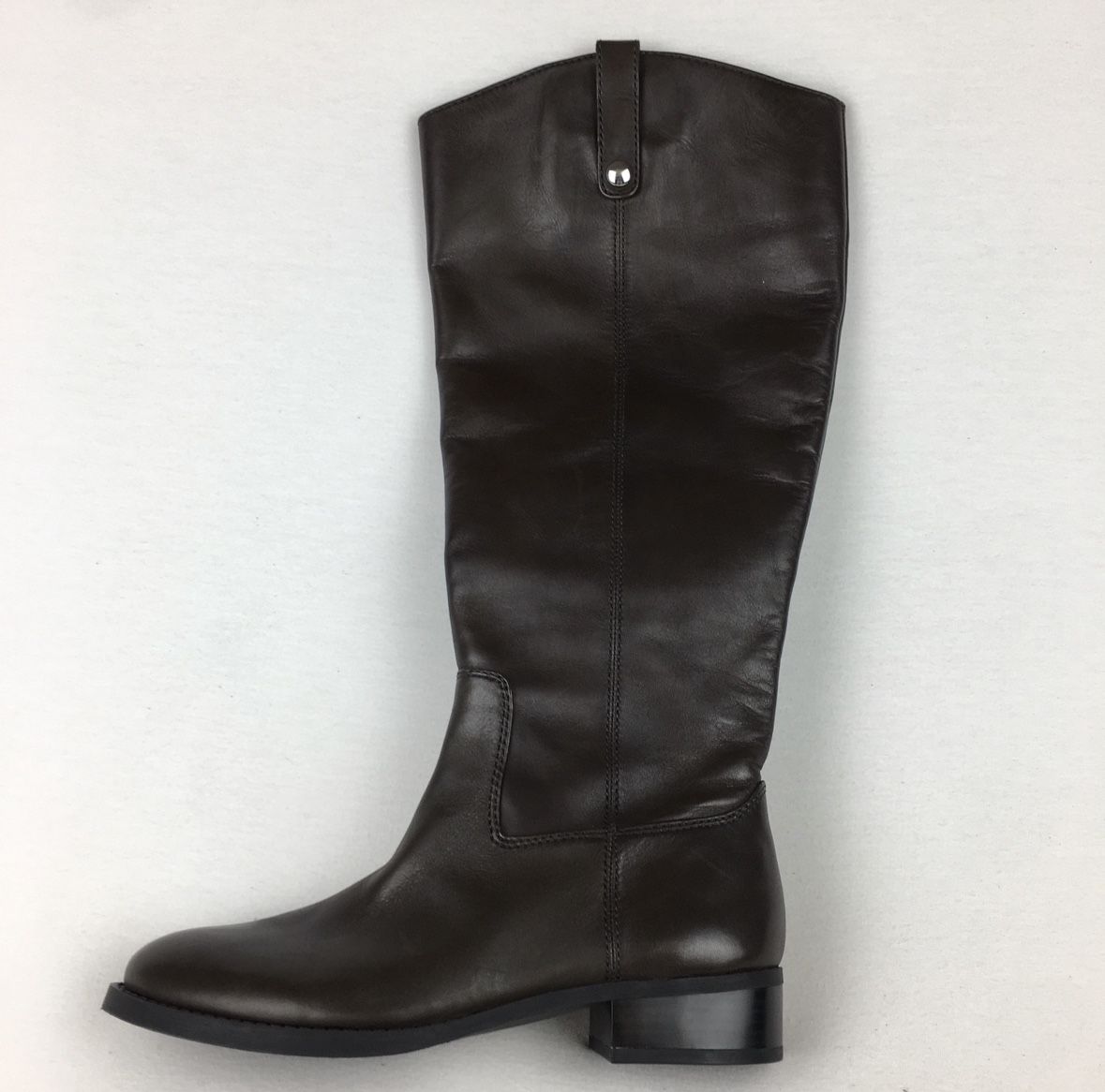 INC Fawne Wide Calf brown Leather Over The Knee Riding Boots women 6.5, 7 new