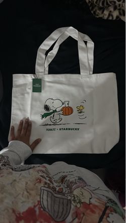 Peanuts x Starbucks Snoopy Canvas Tote Bag
