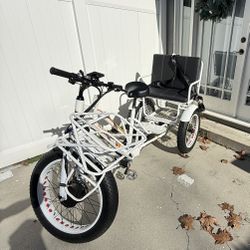 Electric Trike 3 Wheel  Bike With Bench Seat