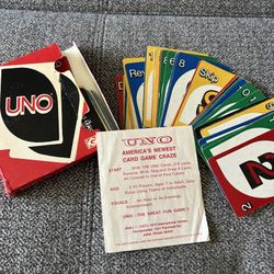 VTG 1973 Complete Uno Card Game 108 Cards W/ VTG Instructions In Original Box