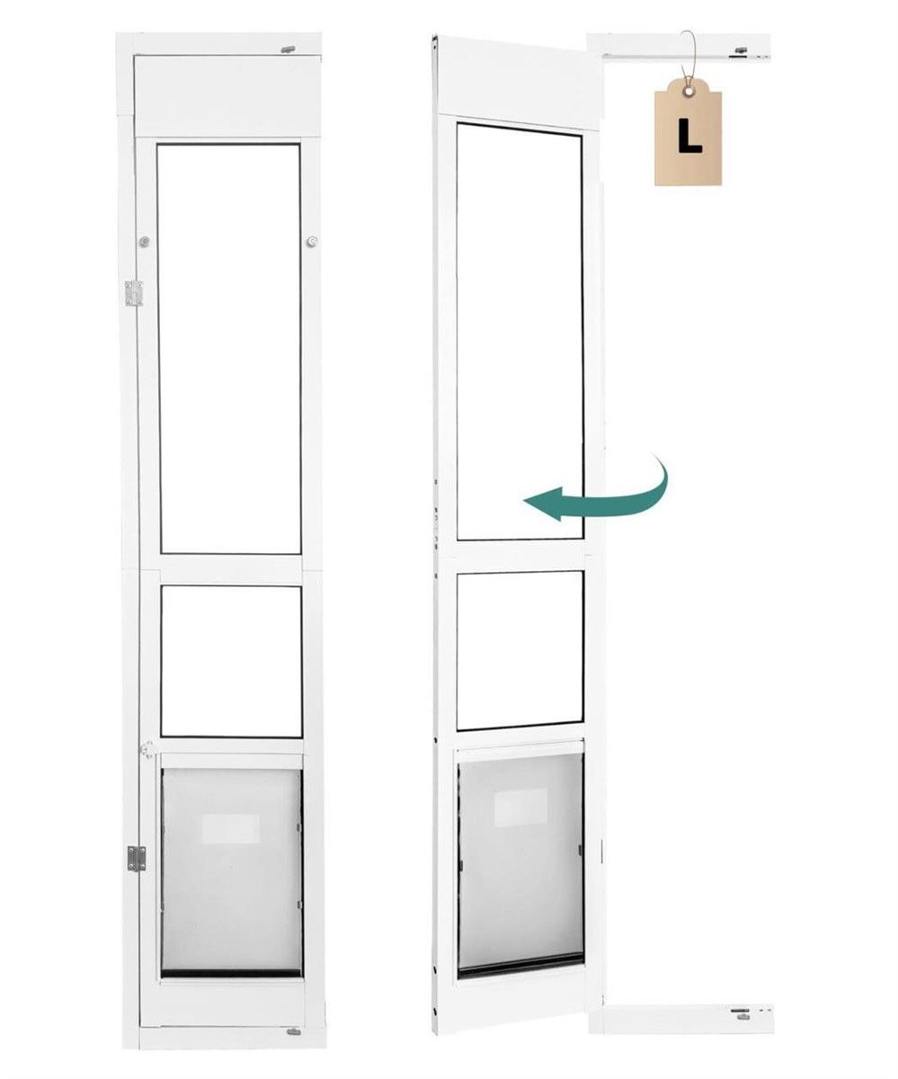 Fantrek Large Dog Door for Sliding Glass Door - Left Open from Inside