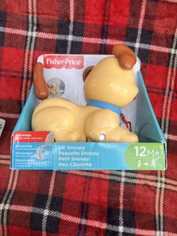 New Fisher Price Little Snoopy puppy dog Pull Along