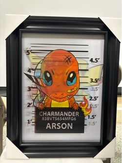 Pokémon-Inspired 3D Lenticular Wall Art – Framed – New