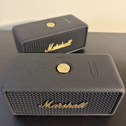 2 x Marshall Emberton 3 Bluetooth speakers