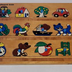 Rare Vintage Wooden Puzzle.  Simplex Toys