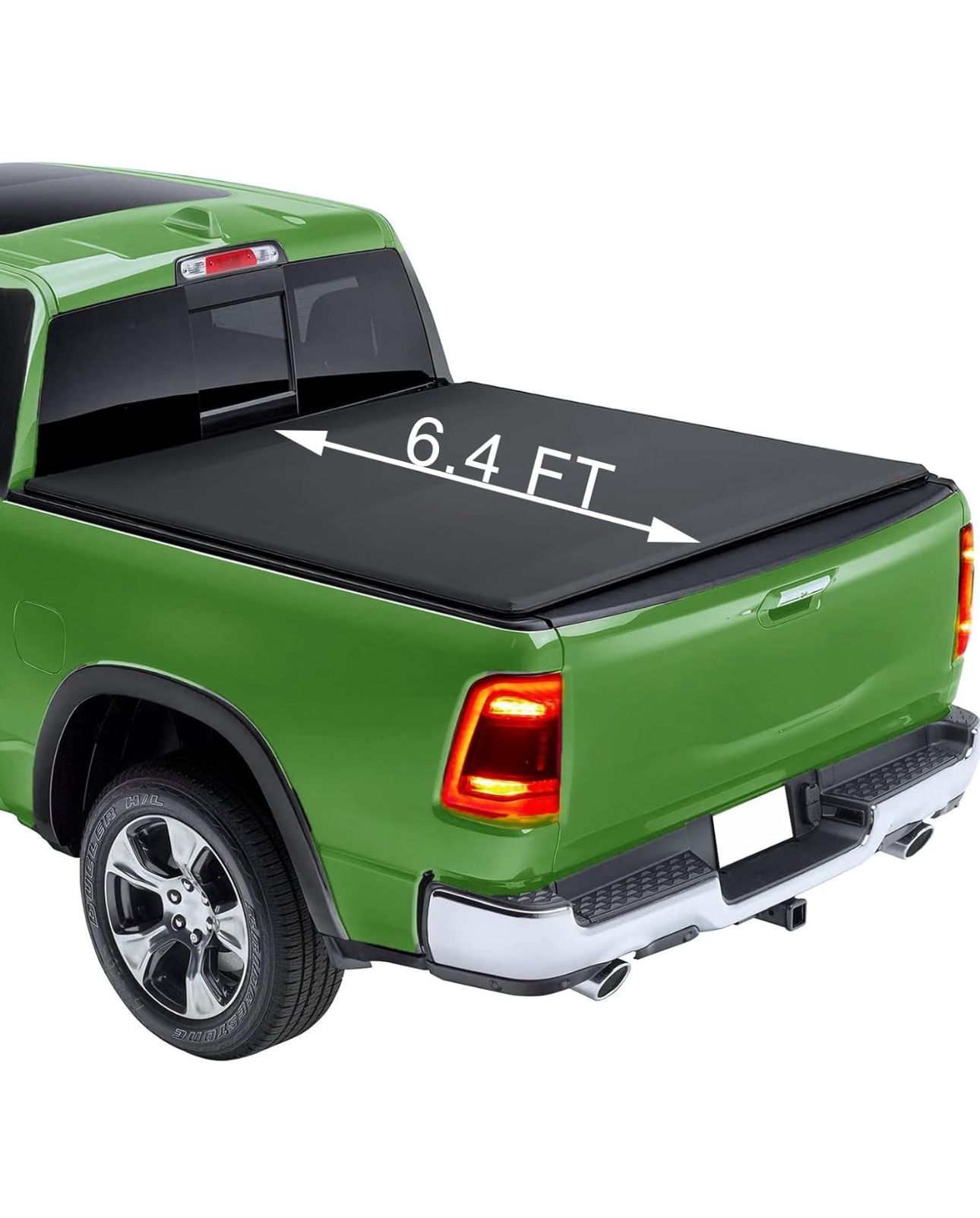 PENSUN 6.4Ft Soft Quad-Fold Truck Bed Tonneau Cover for 2002-2025 Dodge Ram 1(contact info removed) 3500 