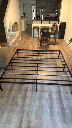 Black Metal Platform Bed Frame