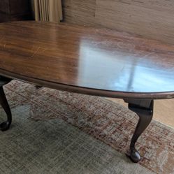 Oval Wood Coffee Table 