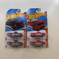 Hot wheels ‘91 GMC Syclone Purple and Red Lot of 4